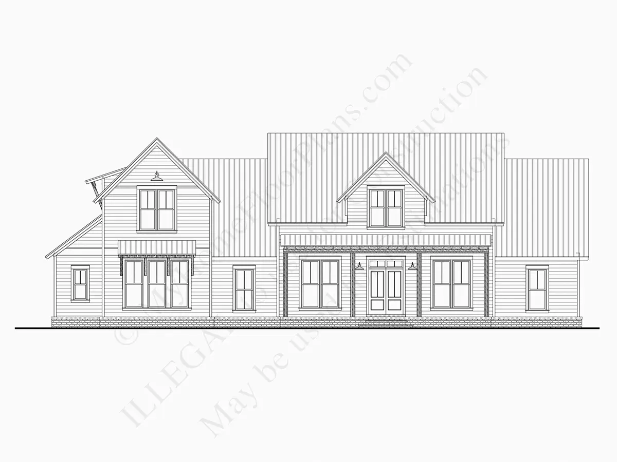 Vieno aukšto namo projektas 255 m²: 4 Miegamieji, 4 Vonios, Atvira virtuvė, Garažas