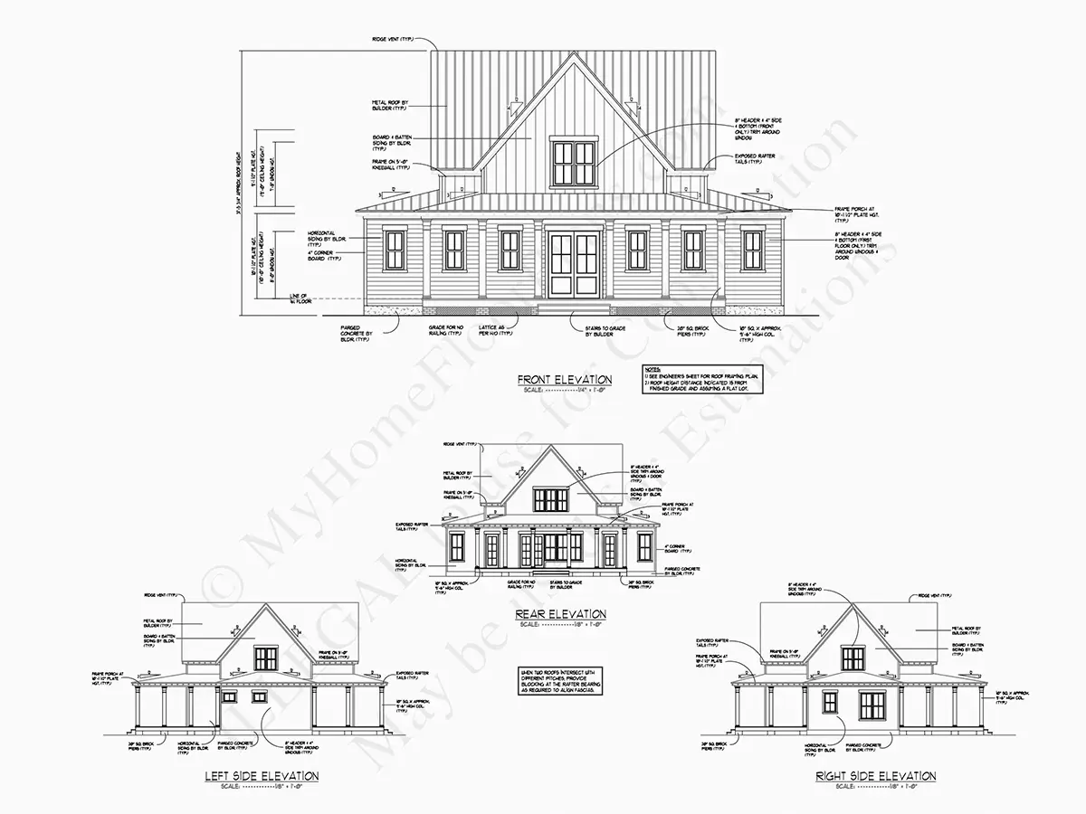 Namo projektas su mansarda 228 m²: 4 Miegamieji, 3 Vonios, Atvira virtuvė, be Garažo