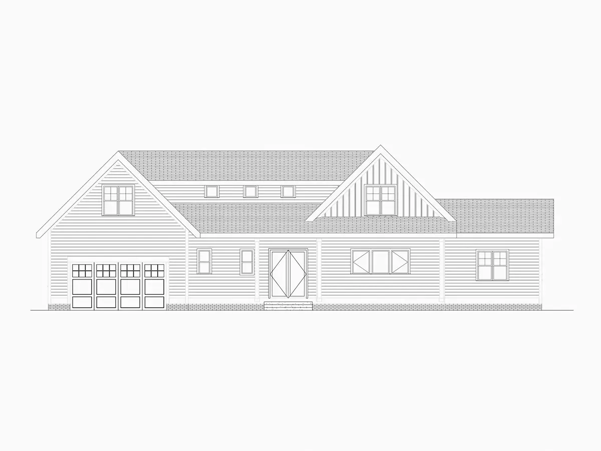 Namo projektas su mansarda 419 m²: 4 Miegamieji, 4 Vonios, Atvira virtuvė, Garažas