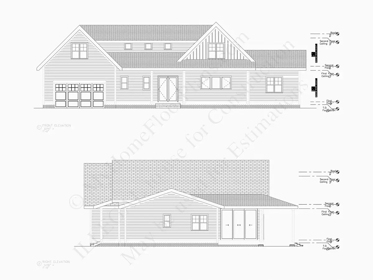 Namo projektas su mansarda 419 m²: 4 Miegamieji, 4 Vonios, Atvira virtuvė, Garažas