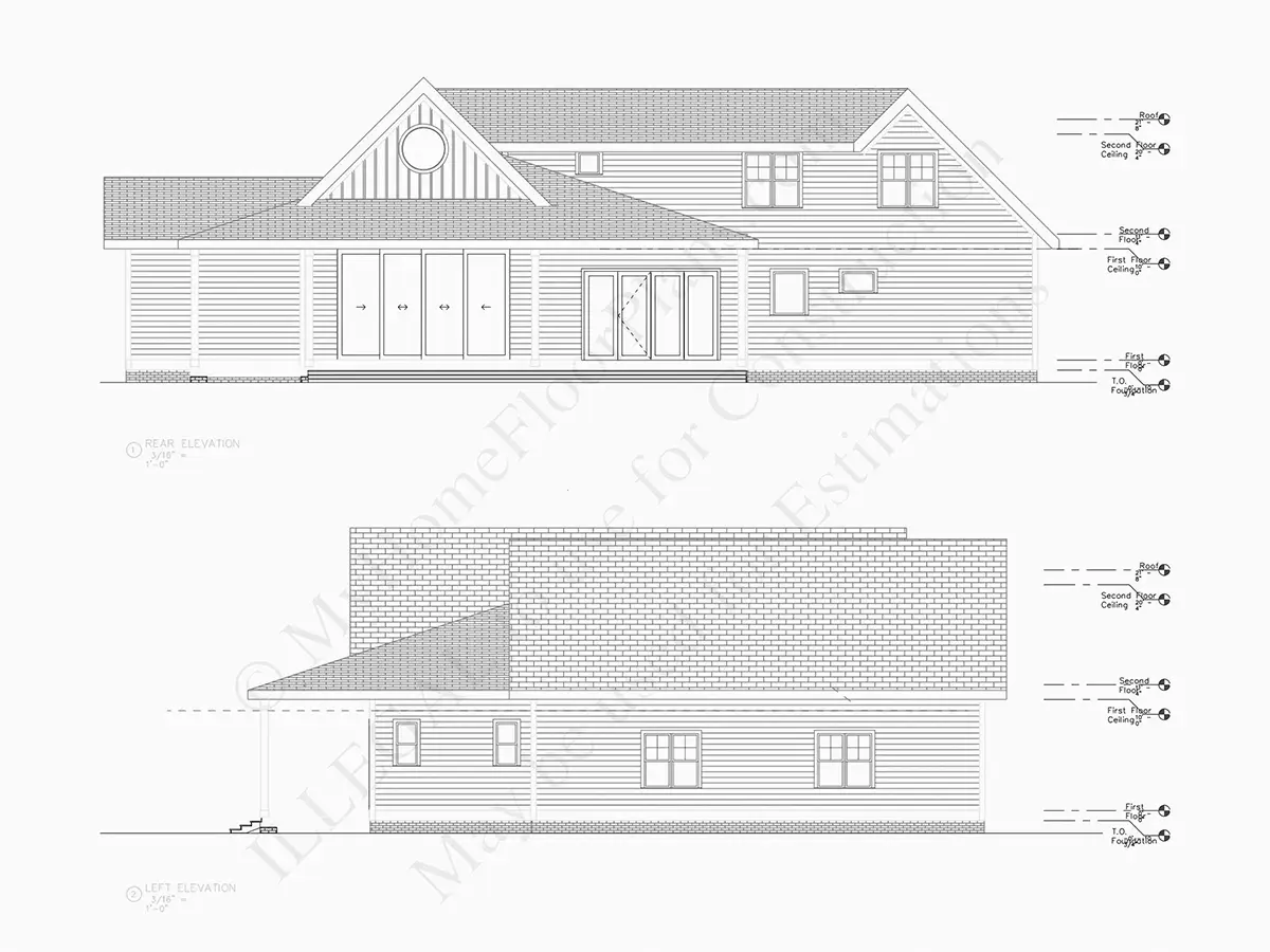 Namo projektas su mansarda 419 m²: 4 Miegamieji, 4 Vonios, Atvira virtuvė, Garažas
