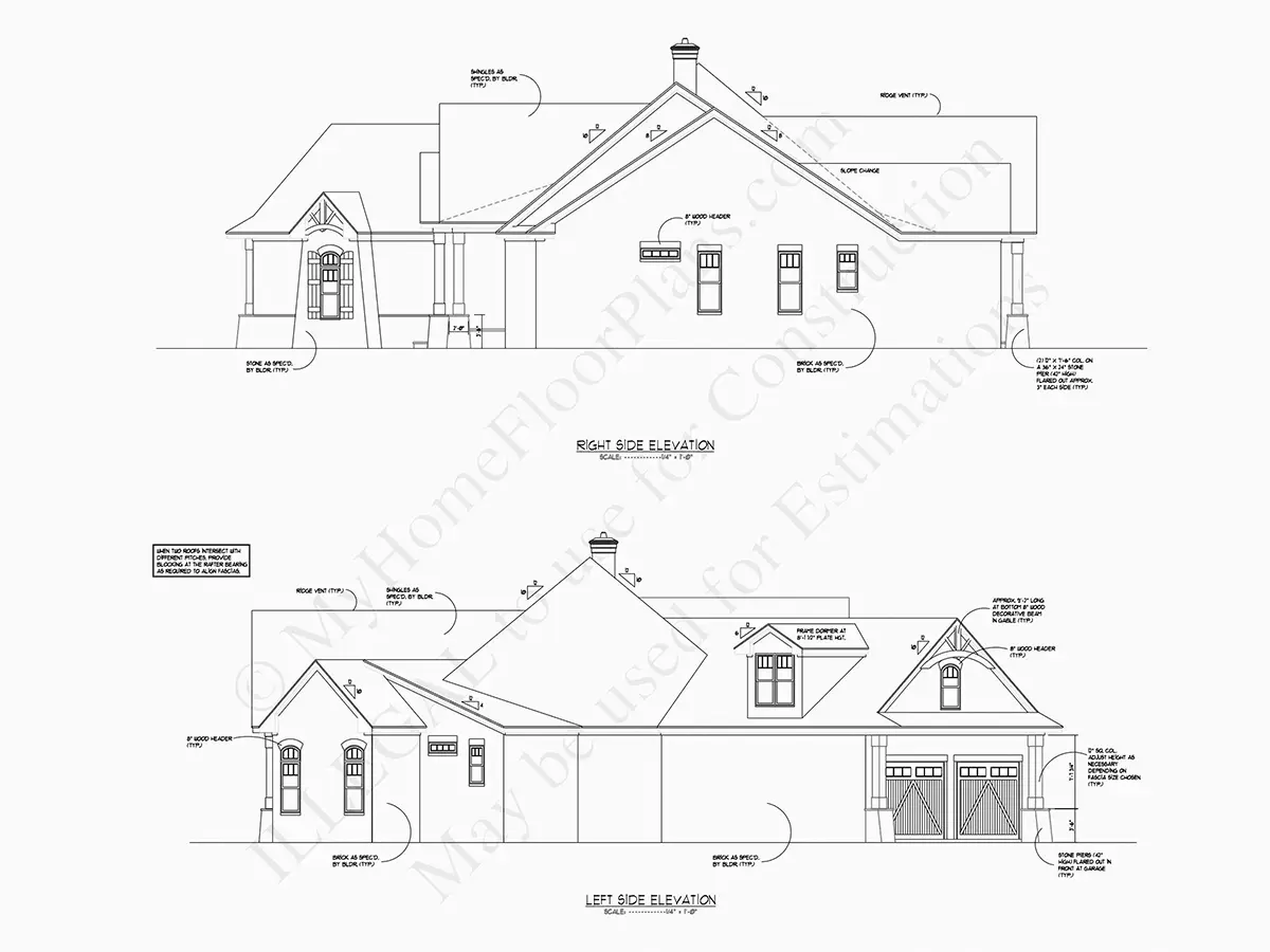 Vieno aukšto namo projektas 301 m²: 4 Miegamieji, Darbo kambarys, 4 Vonios, Atvira virtuvė, Garažas