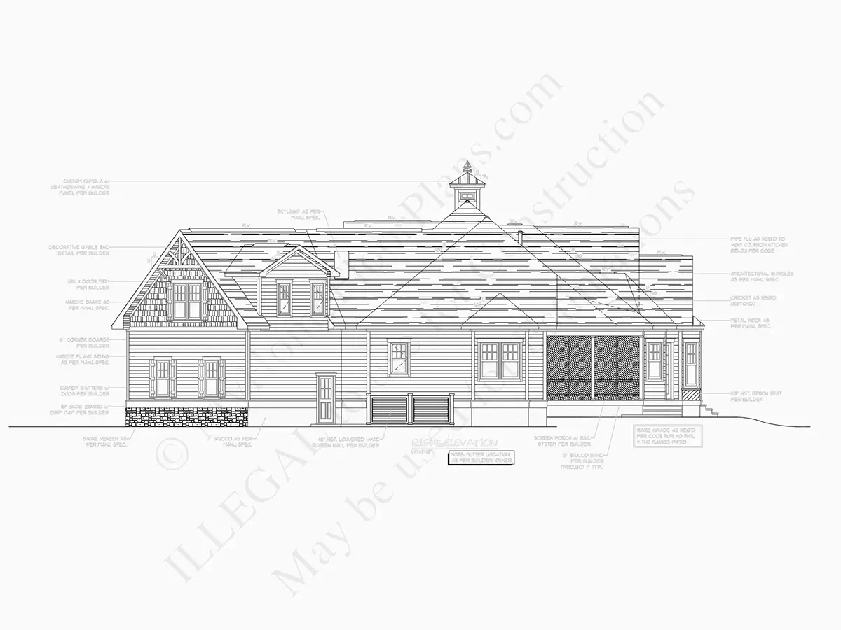 Namo projektas su mansarda 408 m²: 3 Miegamieji, Darbo kambarys, 4 Vonios, Atvira virtuvė, Garažas