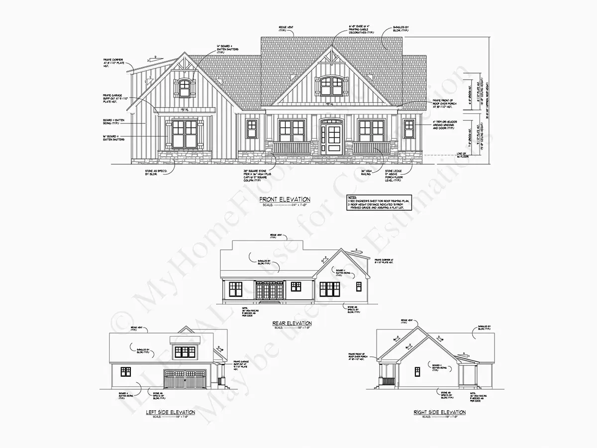 Namo projektas su mansarda 179 m²: 2 Miegamieji, Darbo kambarys, 2 Vonios, Atvira virtuvė, Garažas