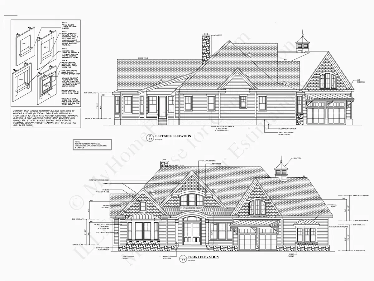 Namo projektas su mansarda 433 m²: 4 Miegamieji, Darbo kambarys, 4 Vonios, Atvira virtuvė, Garažas