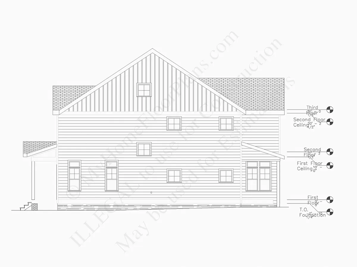 Dviejų aukštų namo projektas 237 m²: 4 Miegamieji, Darbo kambarys, 5 Vonios, Atvira virtuvė, Garažas