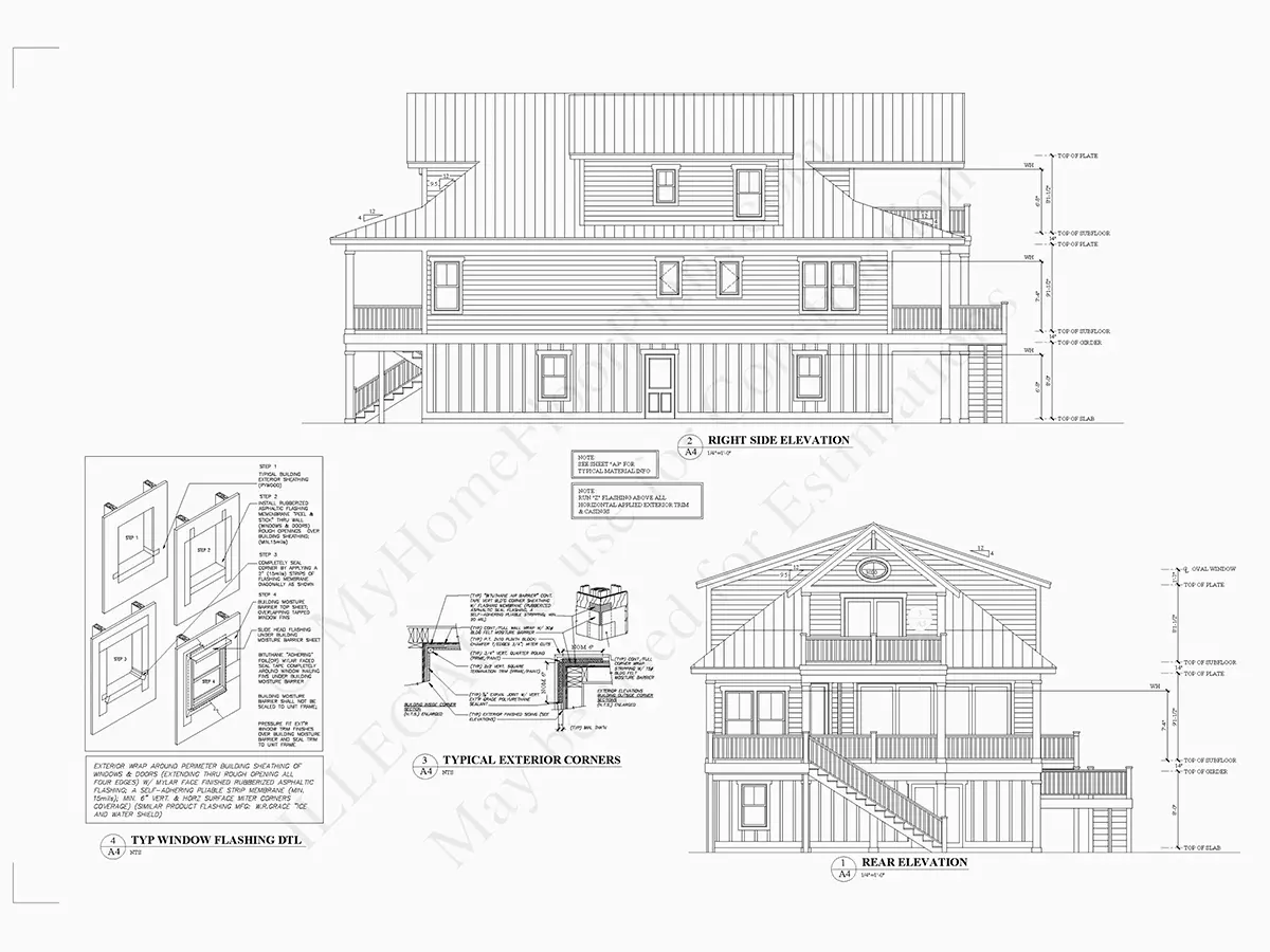 Trijų aukštų namo projektas 60 m²: 4 Miegamieji, 4 Vonios, Atvira virtuvė, Garažas