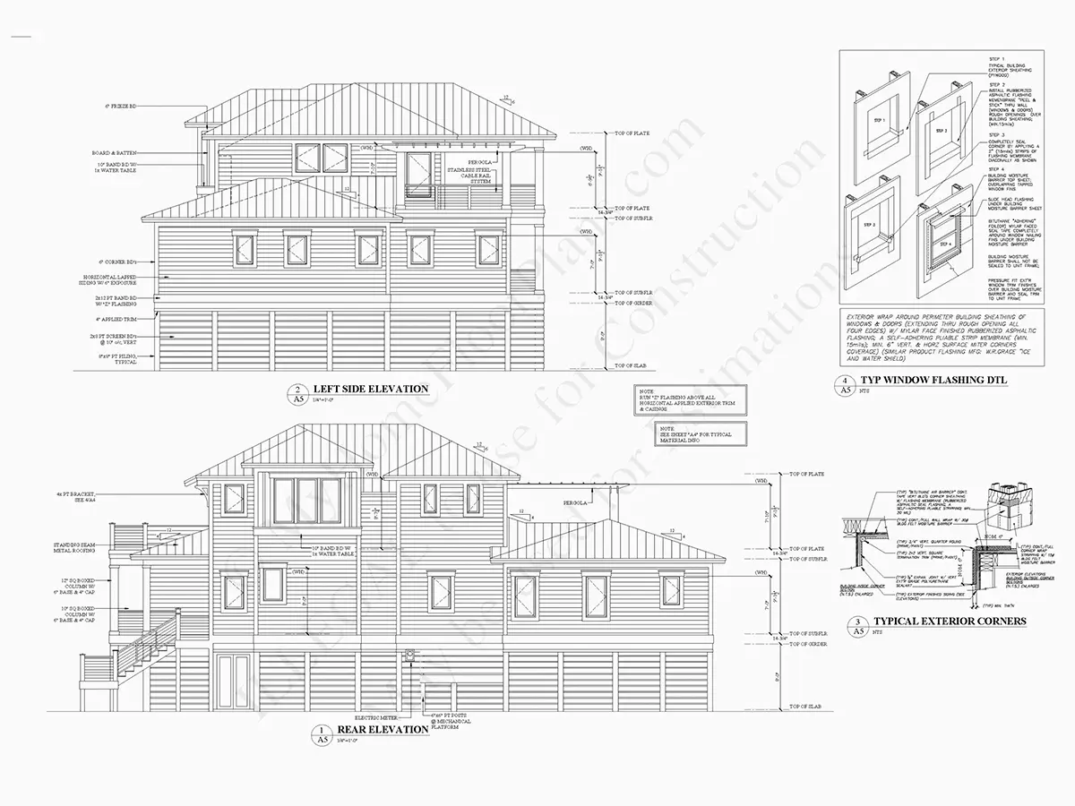 Trijų aukštų namo projektas 275 m²: 4 Miegamieji, 6 Vonios, Atvira virtuvė, Garažas