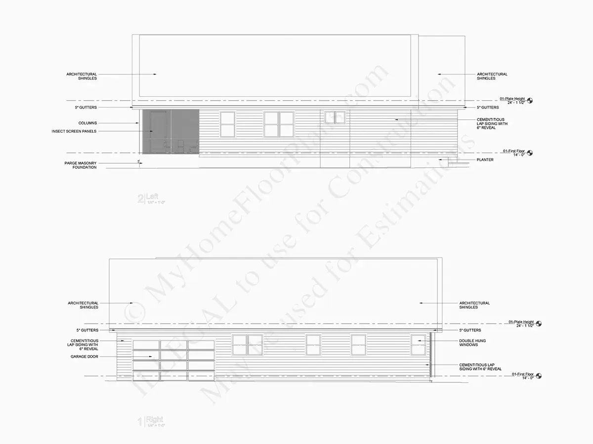 Vieno aukšto namo projektas 201 m²: 3 Miegamieji, Darbo kambarys, 2 Vonios, Atvira virtuvė, Garažas