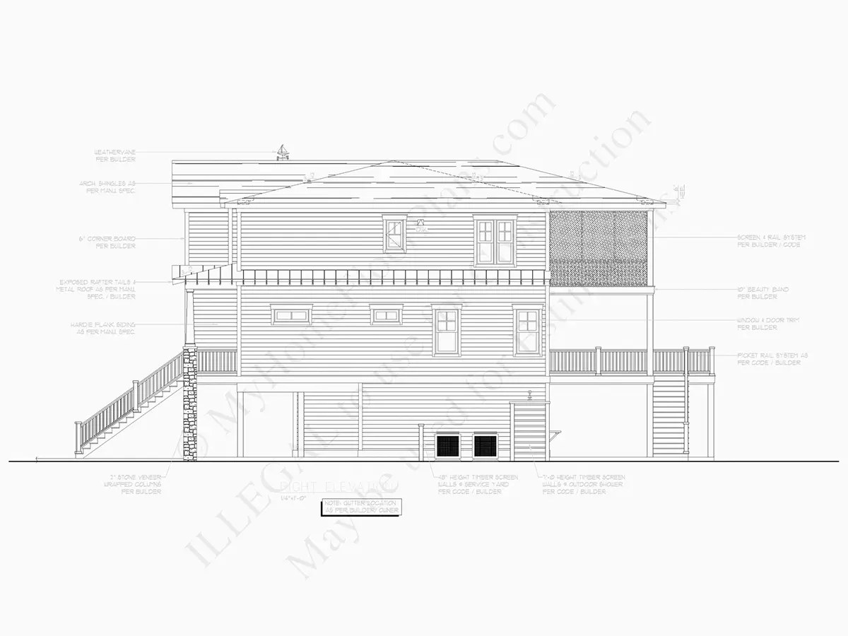 Trijų aukštų namo projektas 255 m²: 4 Miegamieji, 5 Vonios, Atvira virtuvė, Garažas