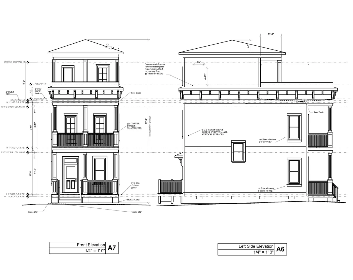 Trijų aukštų namo projektas 117 m²: 2 Miegamieji, 4 Vonios, Atvira virtuvė, be Garažo