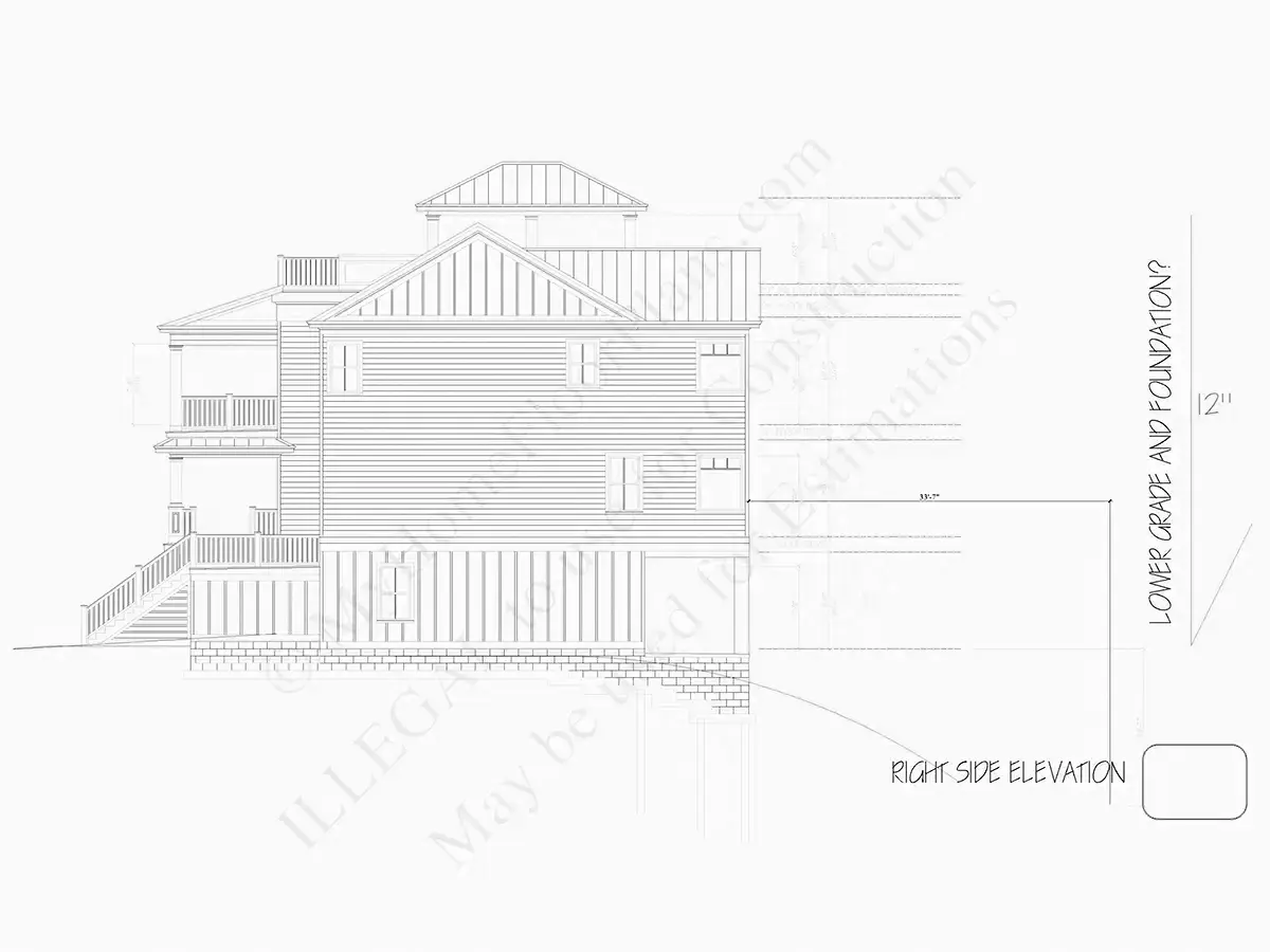 Trijų aukštų namo projektas 473 m²: 5 Miegamieji, 5 Vonios, Atvira virtuvė, Garažas