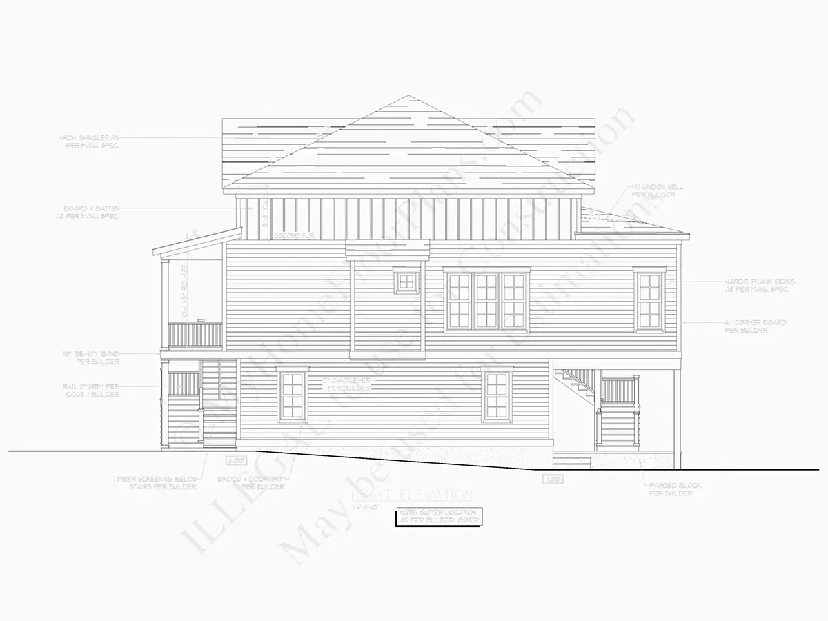 Trijų aukštų namo projektas 203 m²: 3 Miegamieji, 2 Vonios, Atvira virtuvė, Garažas