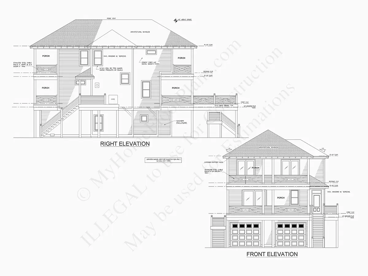 Trijų aukštų namo projektas 218 m²: 4 Miegamieji, 4 Vonios, Atvira virtuvė, Garažas