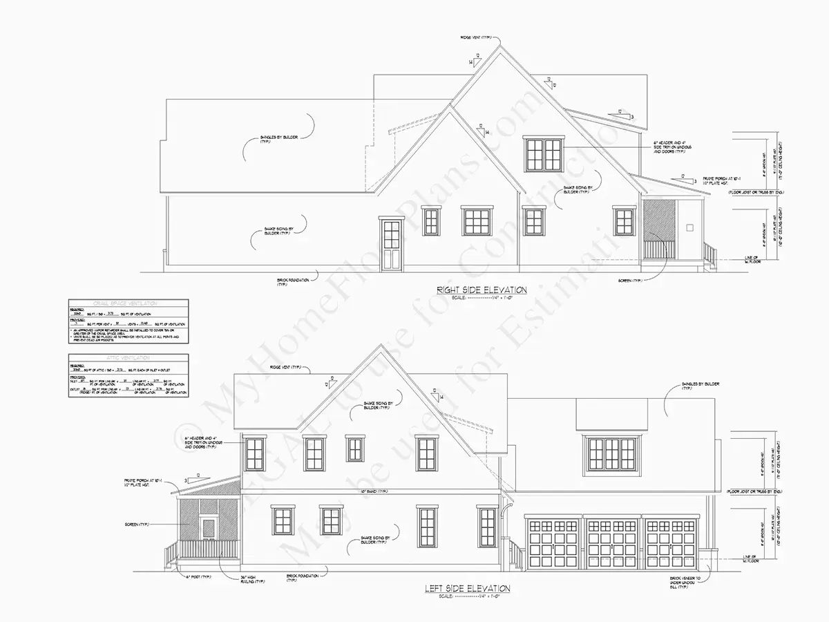 Namo projektas su mansarda 425 m²: 4 Miegamieji, 4 Vonios, Atvira virtuvė, Garažas