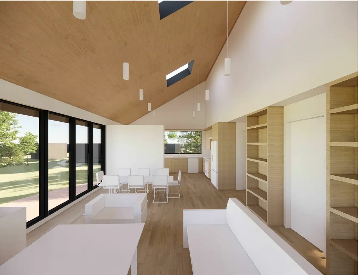 Interjeras 9 – Dviejų aukštų namo projektas 113 m²: 2 Miegamieji, 2 Vonios, Atvira virtuvė, Garažas — 65832R