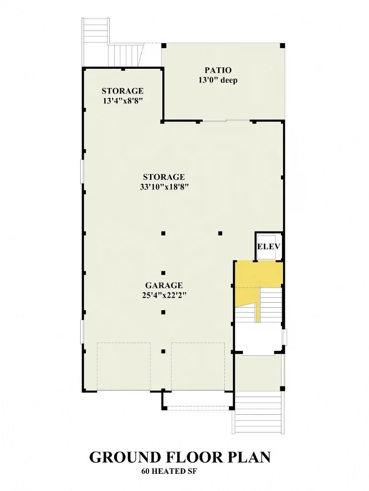 Rūsys 7 – Trijų aukštų namo projektas 340 m²: 4 Miegamieji, 5 Vonios, Atvira virtuvė, Garažas — 68354R