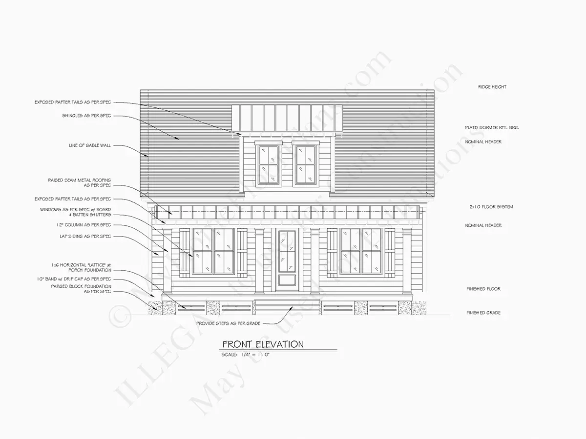 Fasadai 7 – Dviejų aukštų namo projektas 262 m²: 3 Miegamieji, 4 Vonios, Garažas — 65692R