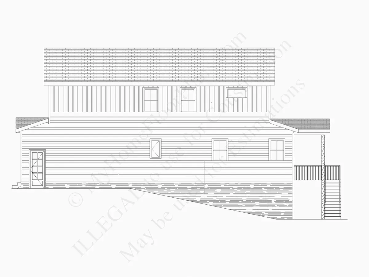 Fasadai 8 – Dviejų aukštų namo projektas + rūsiu 274 m²: 4 Miegamieji, Darbo kambarys, 4 Vonios, Atvira virtuvė, Garažas — 57702R