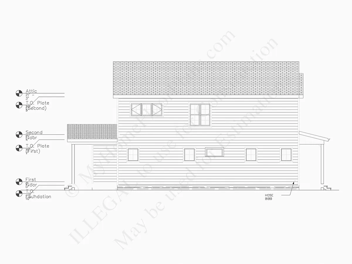 Fasadai 8 – Dviejų aukštų namo projektas 240 m²: 3 Miegamieji, Darbo kambarys, 3 Vonios, Atvira virtuvė, Garažas — 94159R