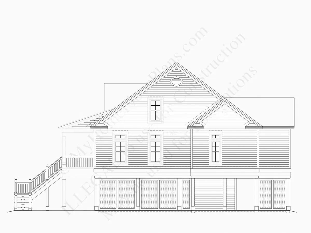 Fasadai 13 – Trijų aukštų namo projektas 204 m²: 3 Miegamieji, 4 Vonios, be Garažo — 44908R