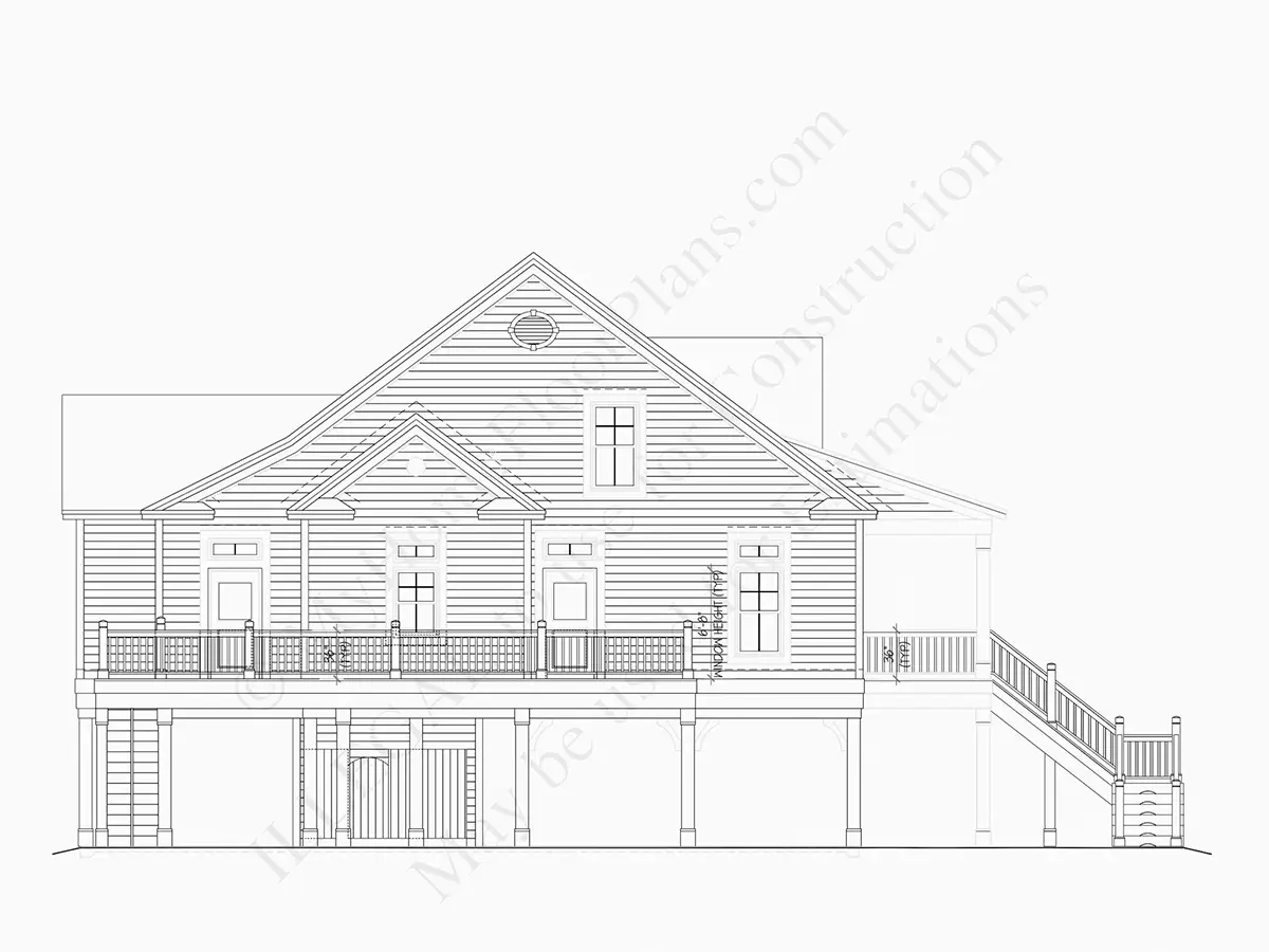 Fasadai 14 – Trijų aukštų namo projektas 204 m²: 3 Miegamieji, 4 Vonios, be Garažo — 44908R