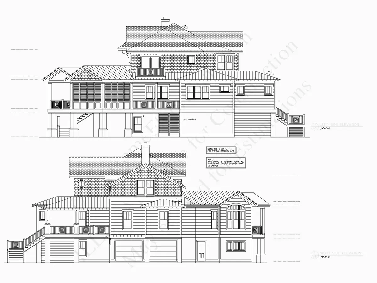 Fasadai 31 – Trijų aukštų namo projektas 585 m²: 5 Miegamieji, Darbo kambarys, 7 Vonios, Atvira virtuvė, Garažas — 10297R
