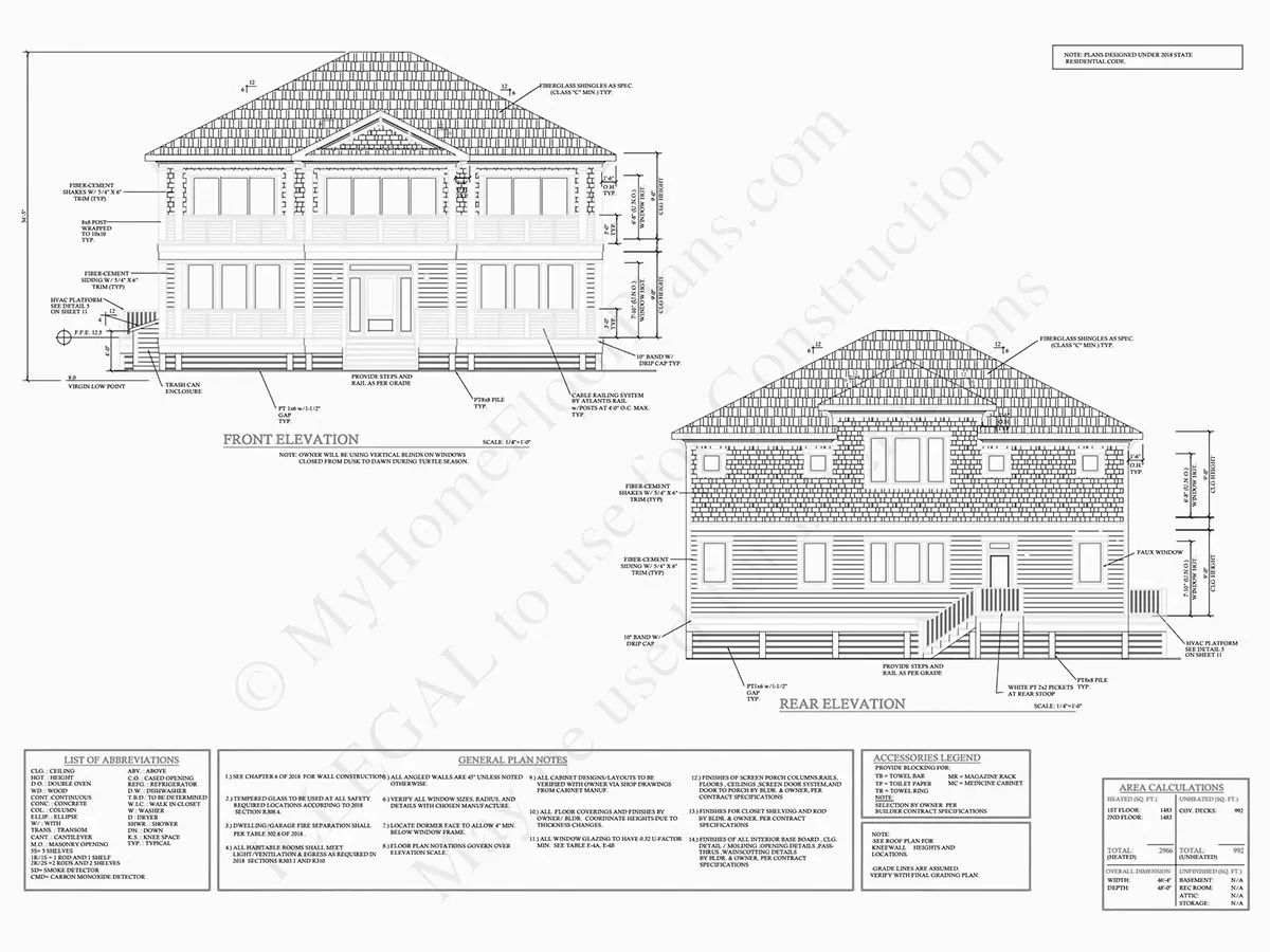 Fasadai 23 – Dviejų aukštų namo projektas 276 m²: 4 Miegamieji, 5 Vonios, Garažas — 10386R