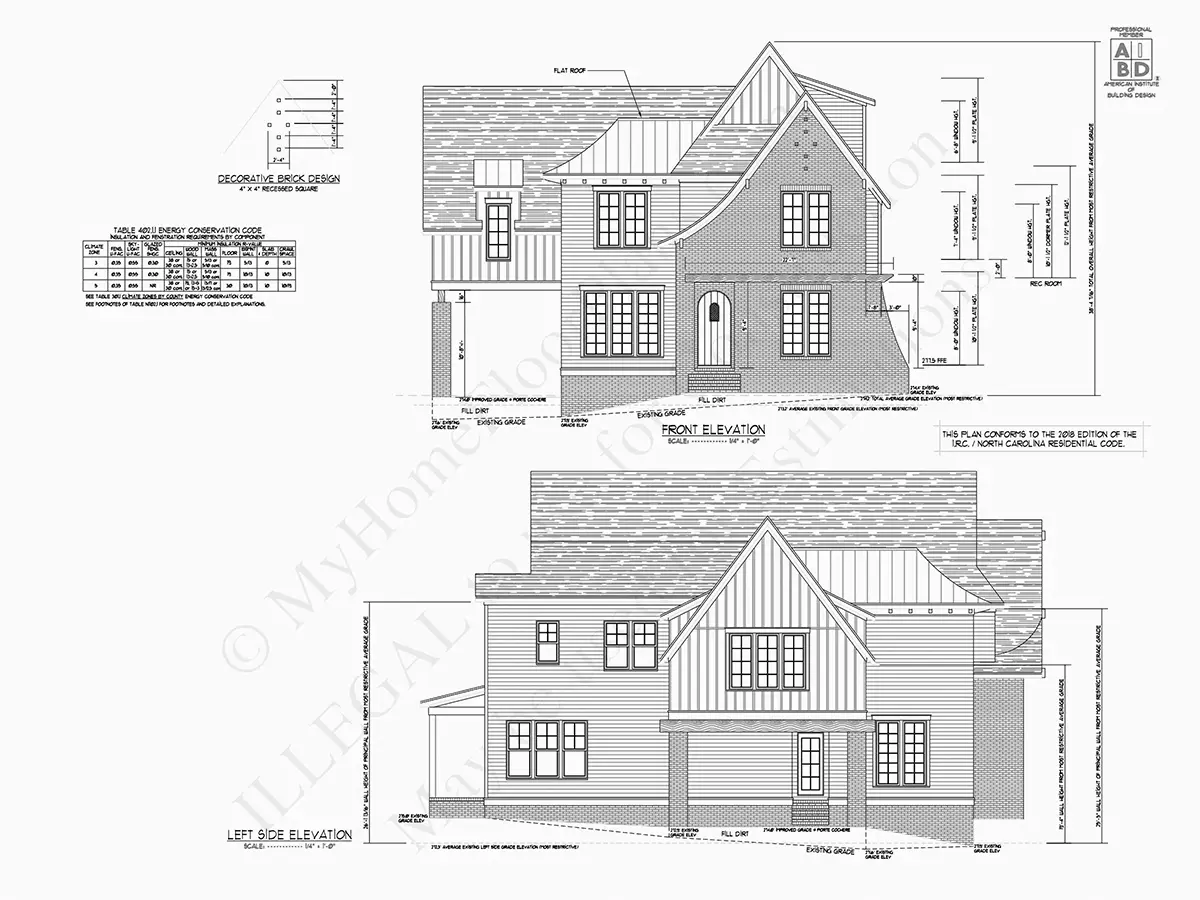 Fasadai 19 – Dviejų aukštų namo projektas 413 m²: 5 Miegamieji, 5 Vonios, Atvira virtuvė, Garažas — 95263R