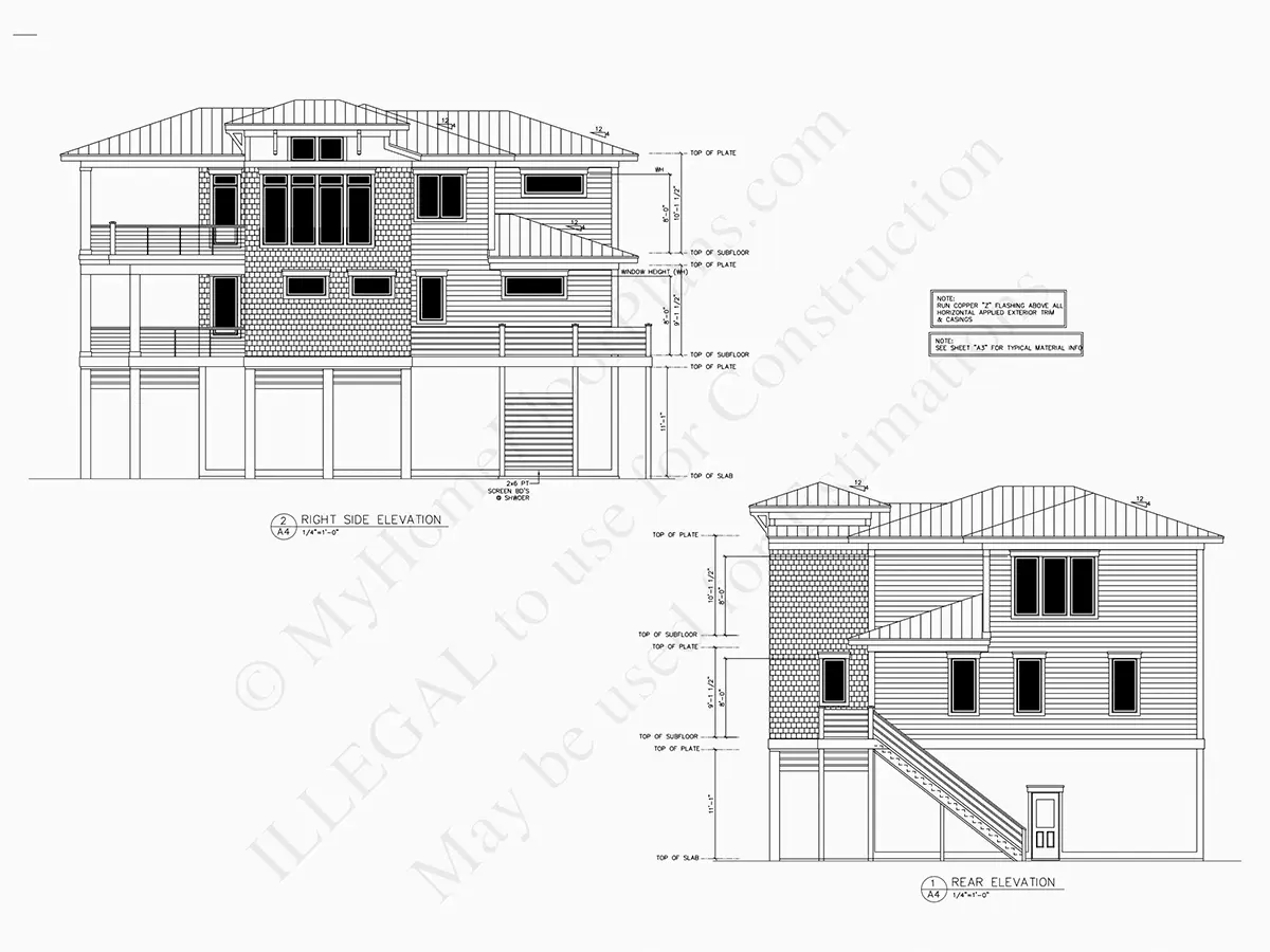 Fasadai 8 – Trijų aukštų namo projektas 308 m²: 4 Miegamieji, 5 Vonios, Atvira virtuvė, Garažas — 90946R