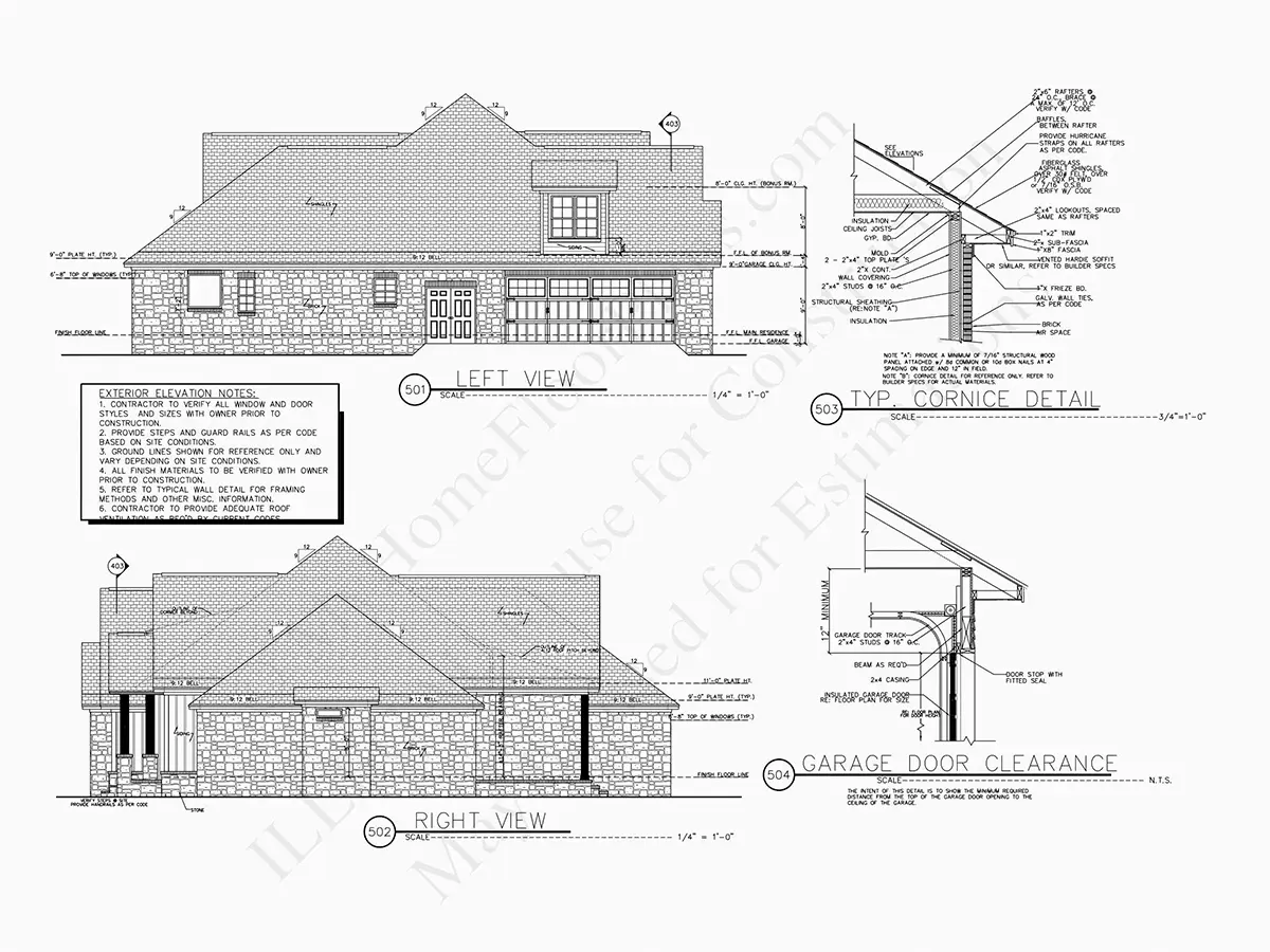Fasadai 17 – Namo projektas su mansarda 241 m²: 4 Miegamieji, 4 Vonios, Atvira virtuvė, Garažas — 14691R