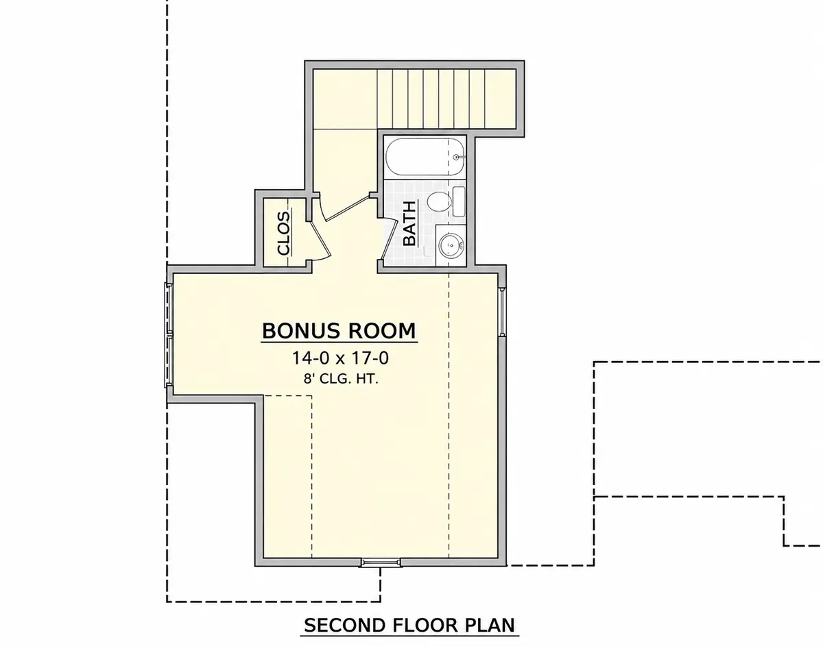 Antras Aukštas 19 – Namo projektas su mansarda 241 m²: 4 Miegamieji, 4 Vonios, Atvira virtuvė, Garažas — 14691R