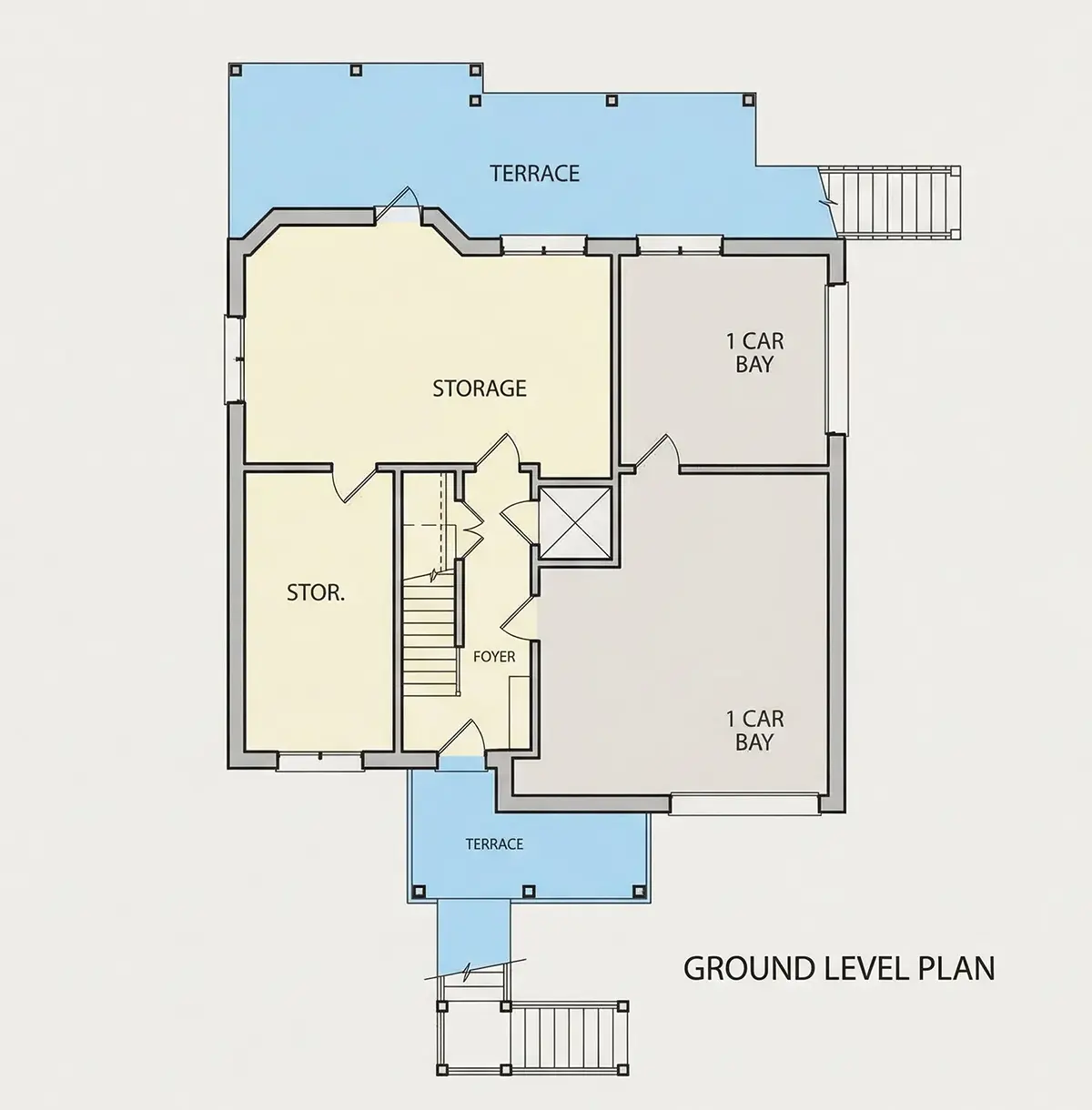 Rūsys 8 – Trijų aukštų namo projektas 250 m²: 4 Miegamieji, 3 Vonios, Atvira virtuvė, Garažas — 25020R