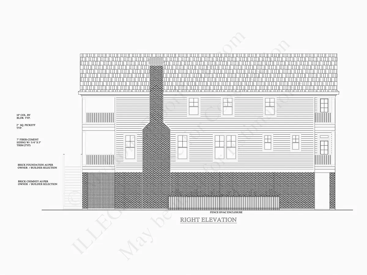 Fasadai 9 – Trijų aukštų namo projektas 360 m²: 6 Miegamieji, 6 Vonios, Atvira virtuvė, Garažas — 57962R