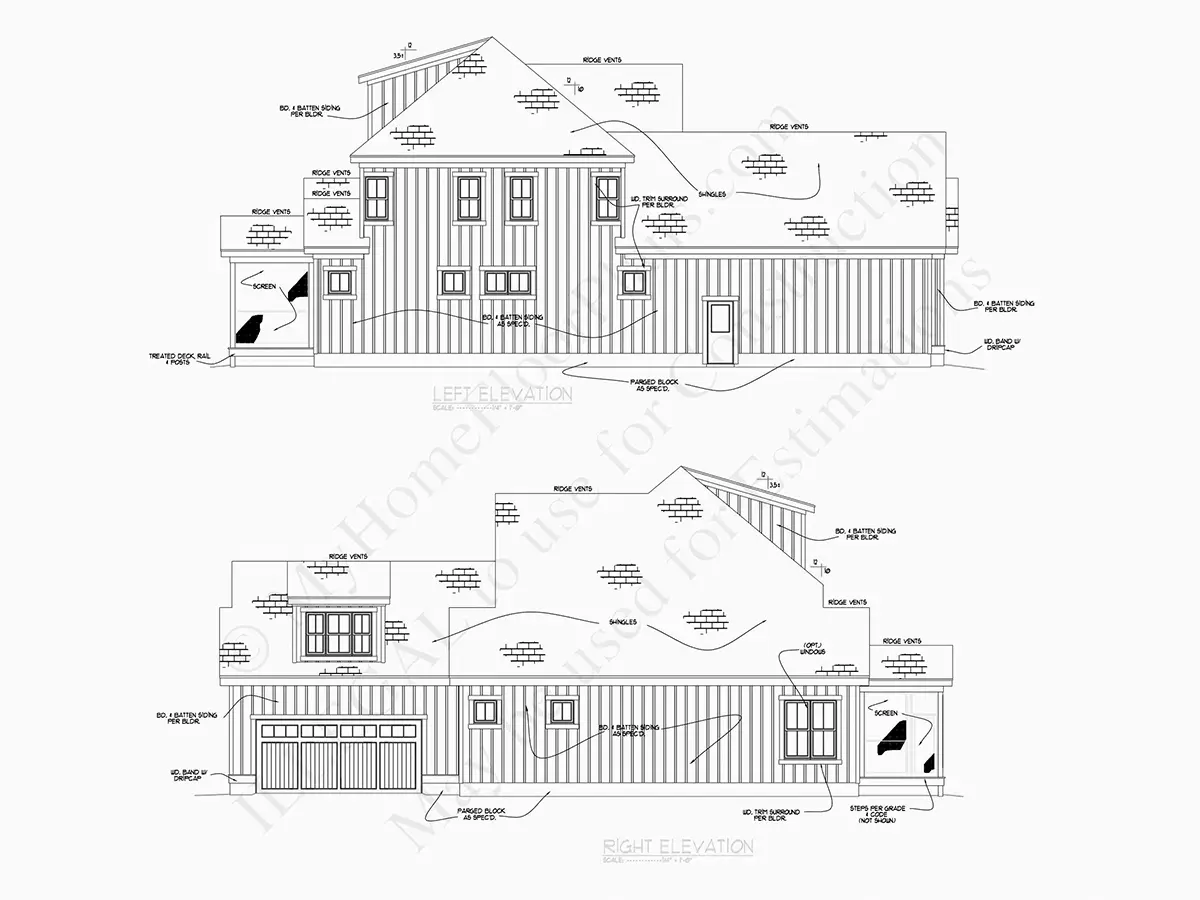 Fasadai 8 – Dviejų aukštų namo projektas 292 m²: 4 Miegamieji, 4 Vonios, Atvira virtuvė, Garažas — 77487R