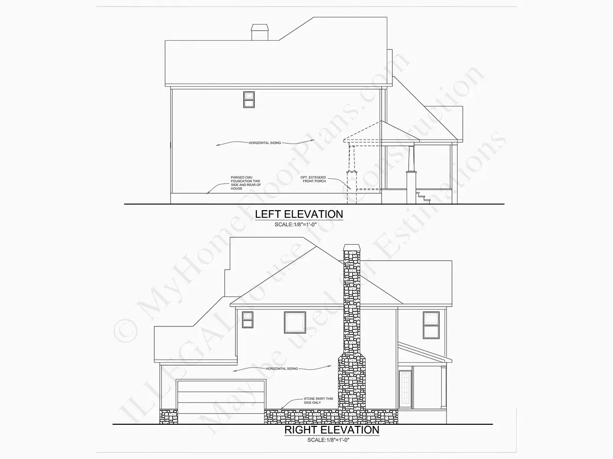 Fasadai 23 – Dviejų aukštų namo projektas 247 m²: 3 Miegamieji, 3 Vonios, Atvira virtuvė, Garažas — 83552R