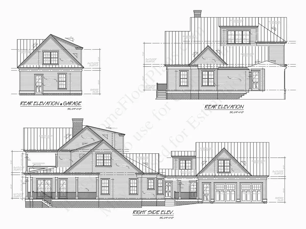 Fasadai 10 – Dviejų aukštų namo projektas 466 m²: 4 Miegamieji, Darbo kambarys, 6 Vonios, Atvira virtuvė, Garažas — 10656R