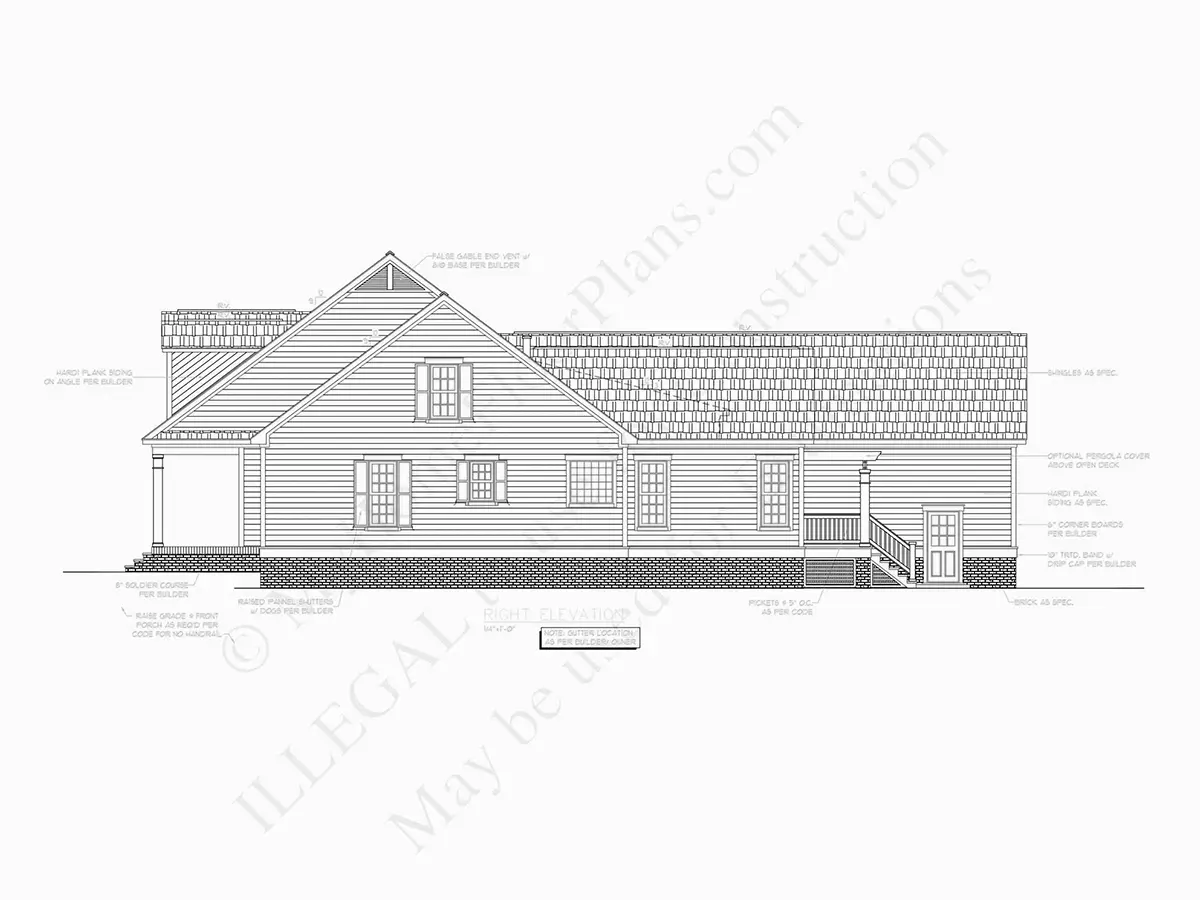 Fasadai 9 – Namo projektas su mansarda 299 m²: 4 Miegamieji, Darbo kambarys, 4 Vonios, Atvira virtuvė, Garažas — 28129R