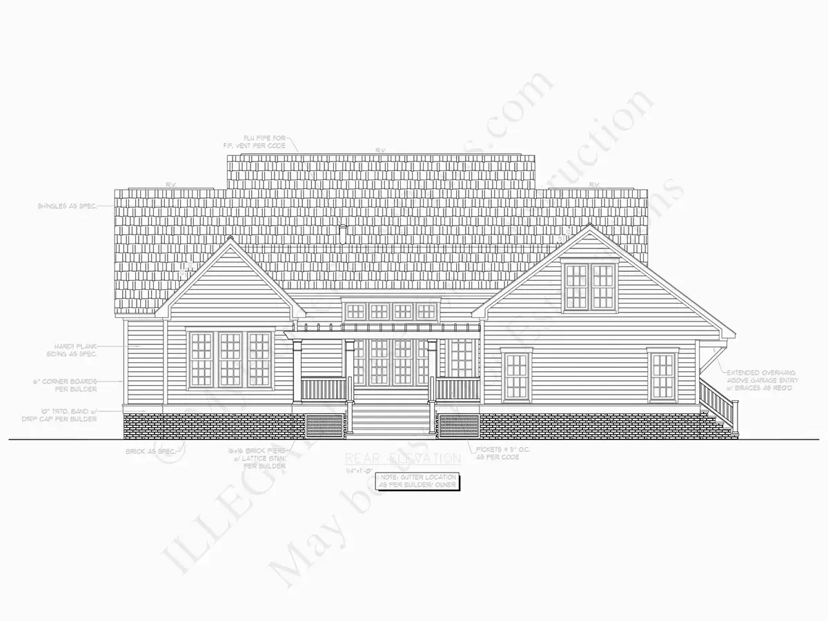 Fasadai 7 – Namo projektas su mansarda 299 m²: 4 Miegamieji, Darbo kambarys, 4 Vonios, Atvira virtuvė, Garažas — 28129R