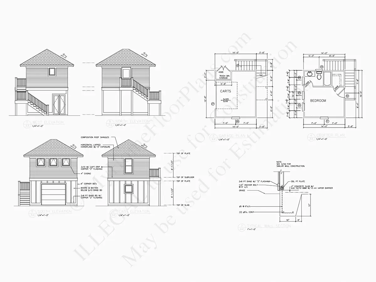 Fasadai 21 – Dviejų aukštų namo projektas 158 m²: 4 Miegamieji, Darbo kambarys, 4 Vonios, Atvira virtuvė, Garažas — 78159R