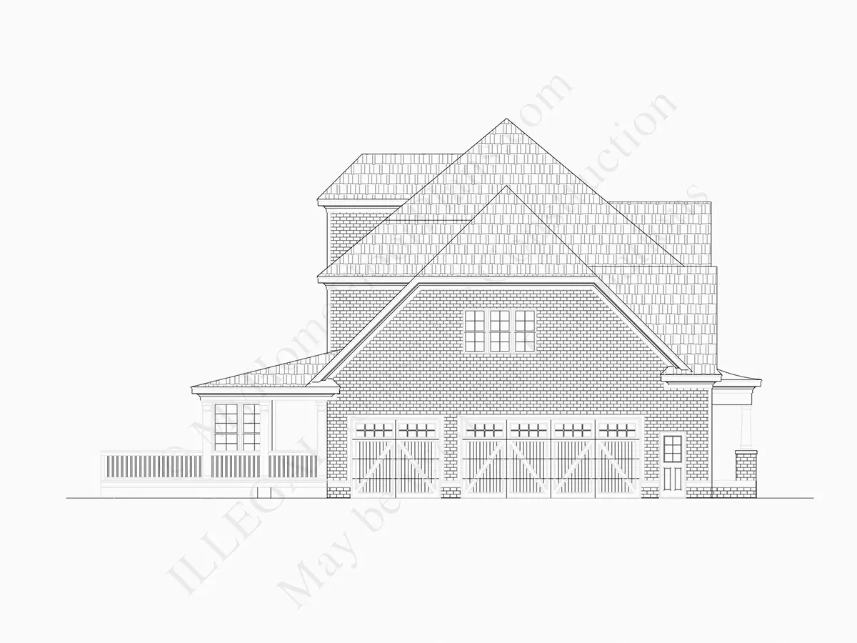 Fasadai 27 – Dviejų aukštų namo projektas 234 m²: 4 Miegamieji, Darbo kambarys, 3 Vonios, Atvira virtuvė, Garažas — 20216R