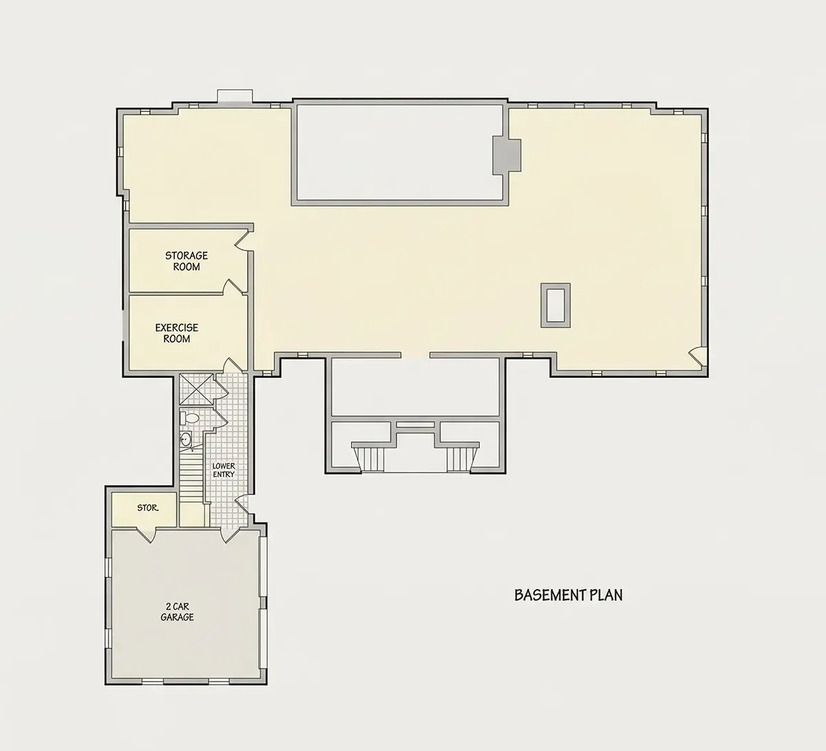 Rūsys 9 – Namo projektas su mansarda + rūsiu 456 m²: 4 Miegamieji, 6 Vonios, Atvira virtuvė, Garažas — 81789R