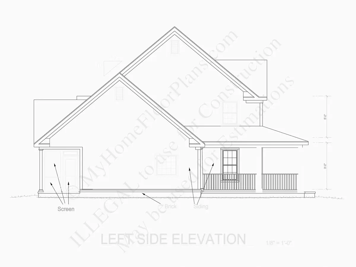 Fasadai 7 – Dviejų aukštų namo projektas 184 m²: 3 Miegamieji, Darbo kambarys, 4 Vonios, Atvira virtuvė, Garažas — 71974R