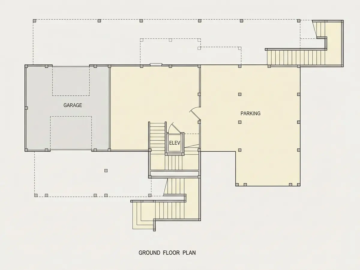 Rūsys 8 – Trijų aukštų namo projektas 341 m², 5 Miegamieji — 96890R