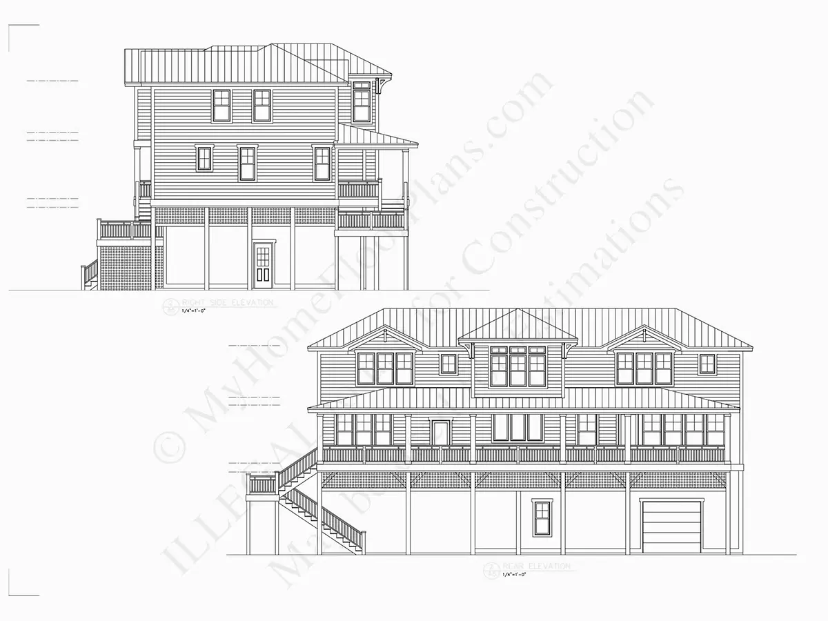 Fasadai 7 – Trijų aukštų namo projektas 341 m², 5 Miegamieji — 96890R