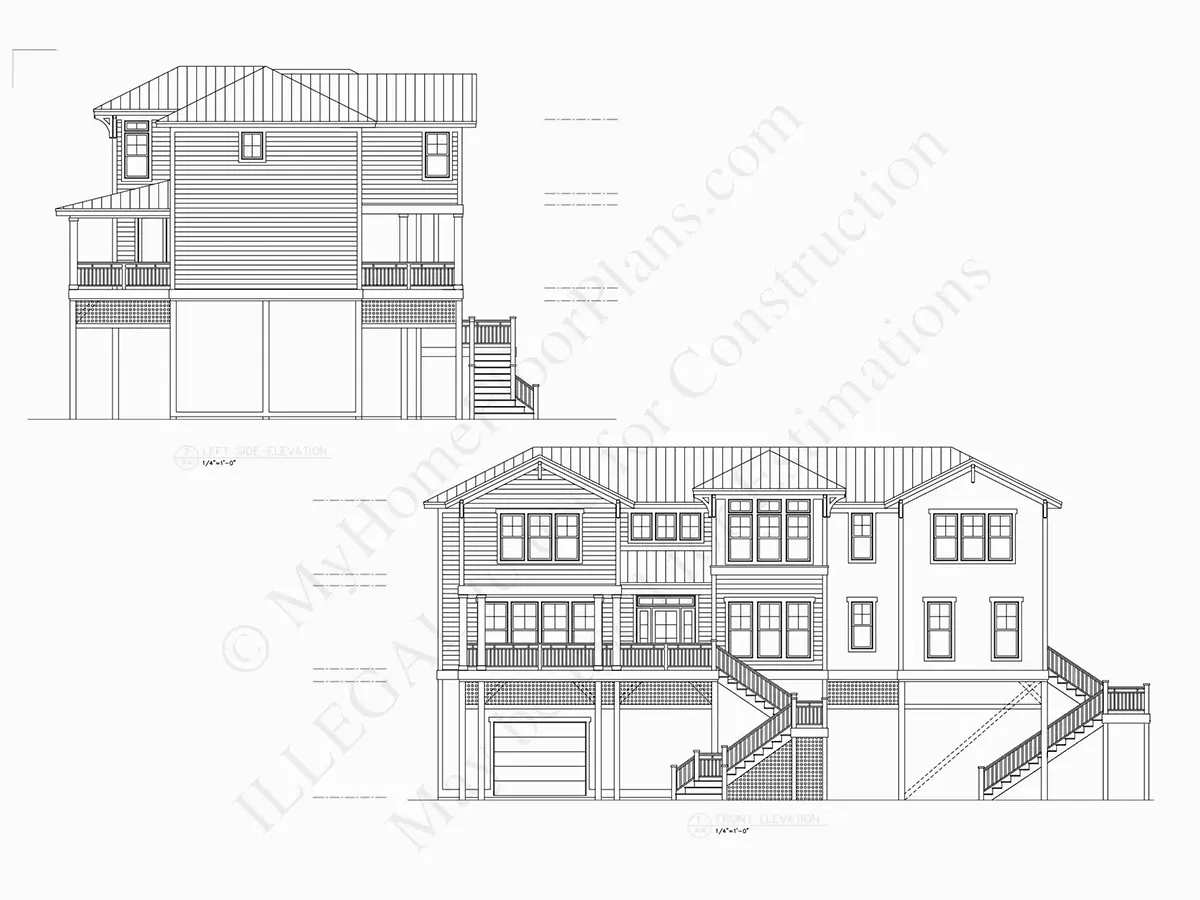 Fasadai 6 – Trijų aukštų namo projektas 341 m², 5 Miegamieji — 96890R