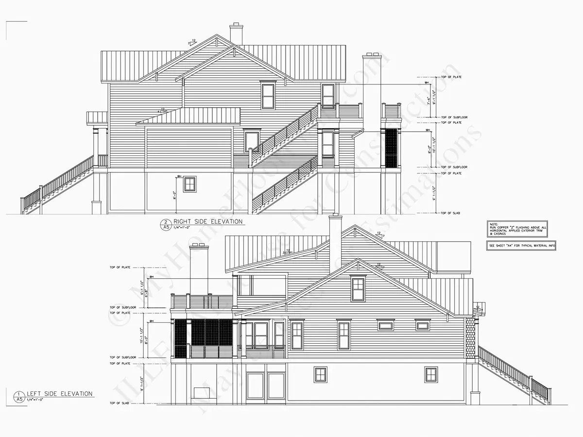 Fasadai 6 – Trijų aukštų namo projektas 392 m², 4 Miegamieji — 81508R