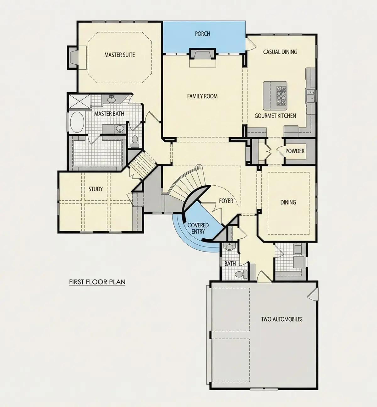 Pirmas Aukštas 22 – Dviejų aukštų namo projektas 399 m², 4 Miegamieji — 88919R