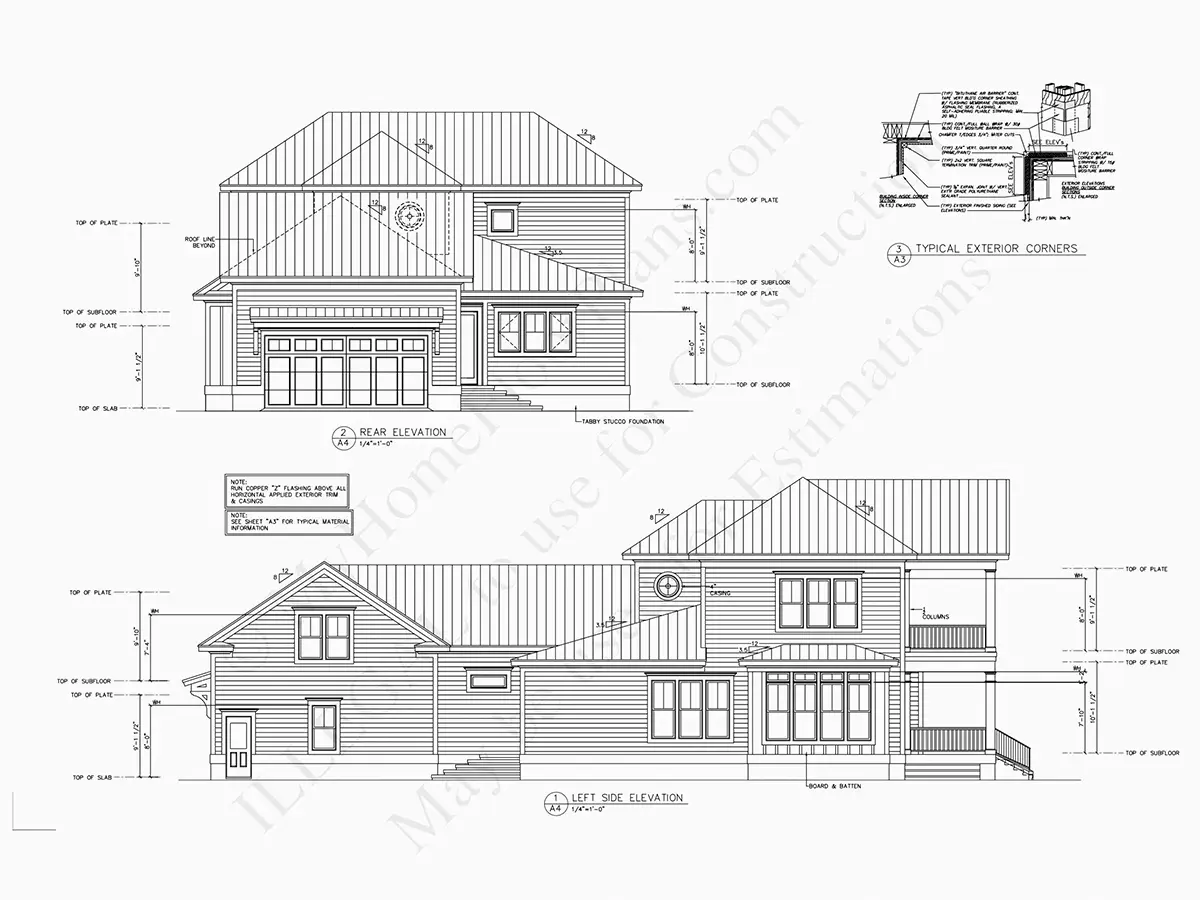 Fasadai 10 – Dviejų aukštų namo projektas 396 m², 3 Miegamieji — 68310R