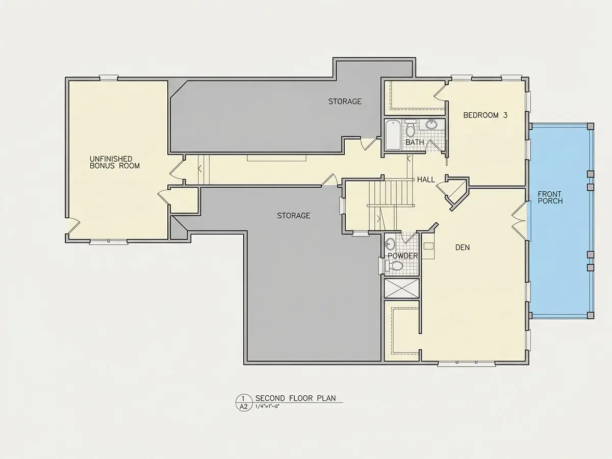 Antras Aukštas 12 – Dviejų aukštų namo projektas 396 m², 3 Miegamieji — 68310R